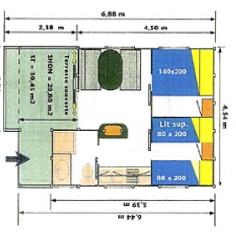 CHALET 5 people - STANDARD CLUB 3