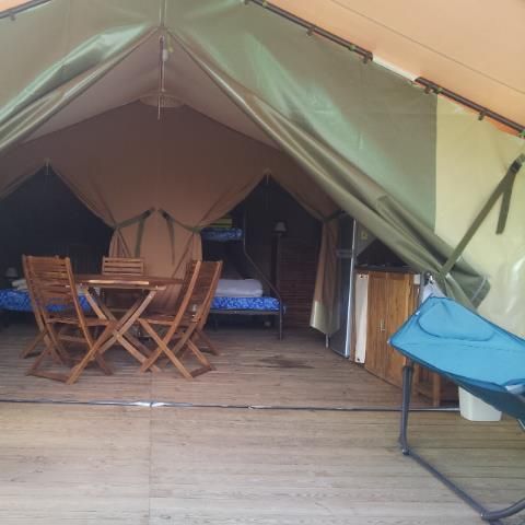 CANVAS AND WOOD TENT 5 people - FREEFLOWER (Without sanitary facilities)