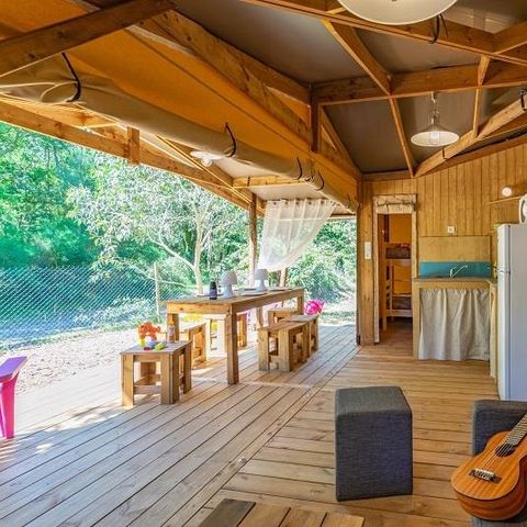 CANVAS AND WOOD TENT 6 people - Ecolodge Premium Cotton