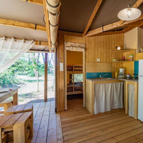 CANVAS AND WOOD TENT 6 people - Ecolodge Premium Cotton
