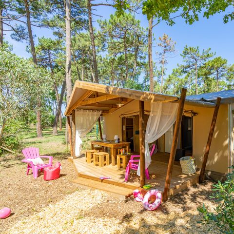 CANVAS AND WOOD TENT 6 people - Ecolodge Premium Cotton