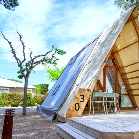 Canvas and wooden tent 4 persons - LODGE KENTIA
