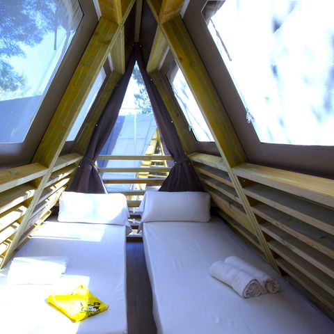 Canvas and wooden tent 4 persons - LODGE KENTIA
