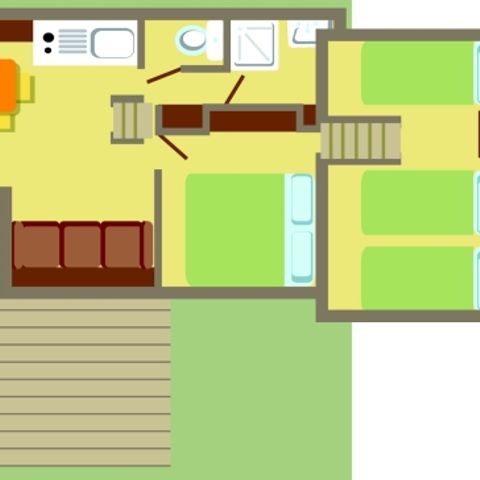 CHALET 5 people - CHALET COMFORT MEZZANINE 2bed 5pers - 36m2