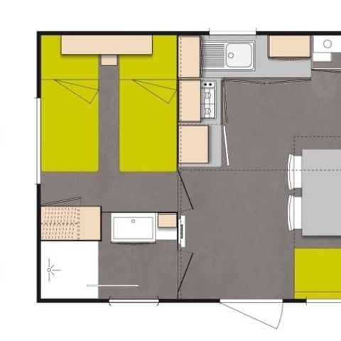 MOBILE HOME 4 people - PRESTIGE 2bed 4pers - 27m2