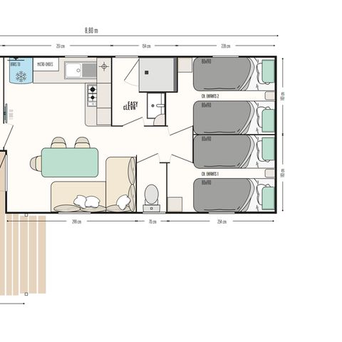 Mobile home 6 persons - Prestige+ 3 bdrm 6 pers - 31 m² - France