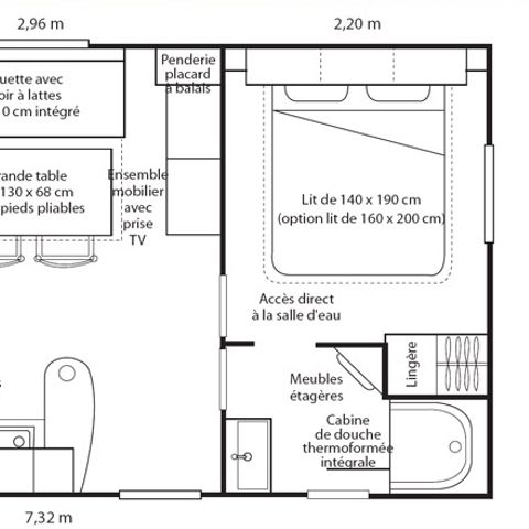 MOBILE HOME 4 people - LOGGIA CLASSIC 30m² - covered terrace