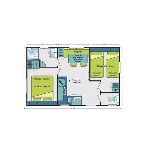 Mobile home 4 persons - FAMILY CLASSIC