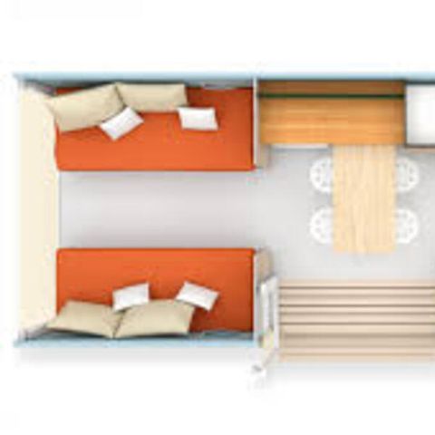 Tent 4 persons - Ciela Coco Sweet Tent - 2 bedrooms (without sanitary facilities)