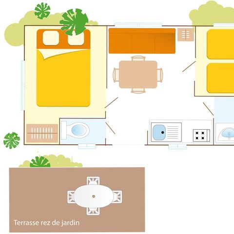 MOBILE HOME 4 people - Classic | 2 Bedrooms | 4 Pers. | Single terrace