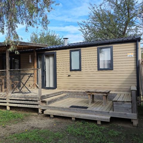 MOBILE HOME 6 people - | Premium Exclusive | 3 Bedrooms | 6 Pers. | Raised terrace | Air conditioning | TV