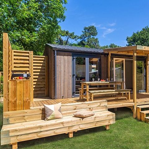 MOBILE HOME 4 people - Ultimate | 2 Bedrooms | 4 Pers | Raised terrace | Tropical shower | Air conditioning | TV