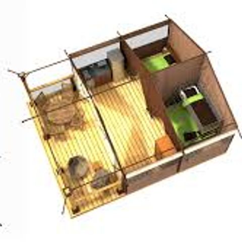 Tent 4 persons - VICTORIA - 2 rooms - no bathroom