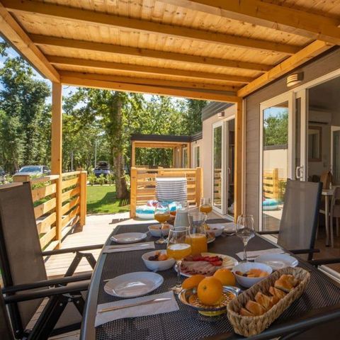 MOBILE HOME 6 people - Mobile-home | Comfort XL | 3 Bedrooms | 6 Pers | Raised terrace | 2 bathrooms | Air conditioning | TV