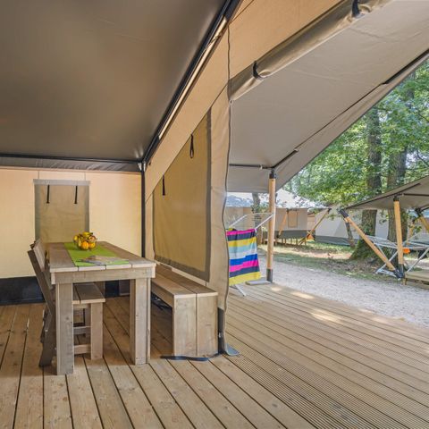 CANVAS AND WOOD TENT 4 people - Safari tent Comfort + airco