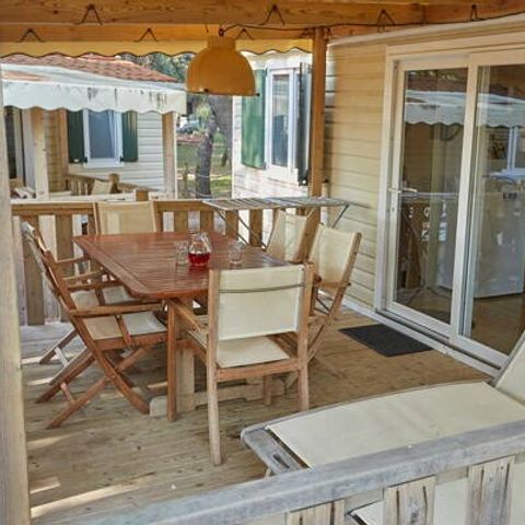 MOBILE HOME 4 people - Mobile-home | Classic | 2 Bedrooms | 4 Pers | Raised terrace | 2 bathrooms | Air conditioning | TV