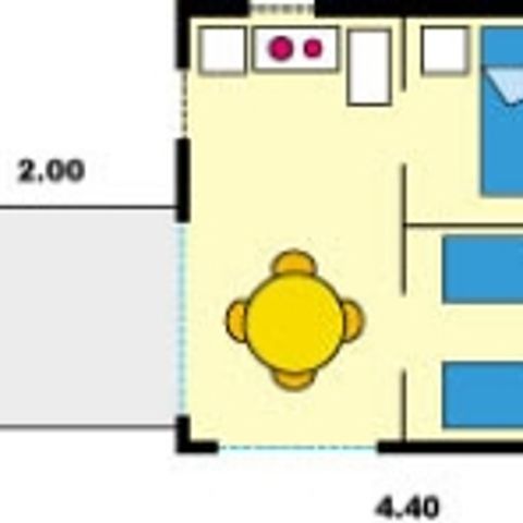 CANVAS BUNGALOW 4 people - Caribbean, without sanitary facilities