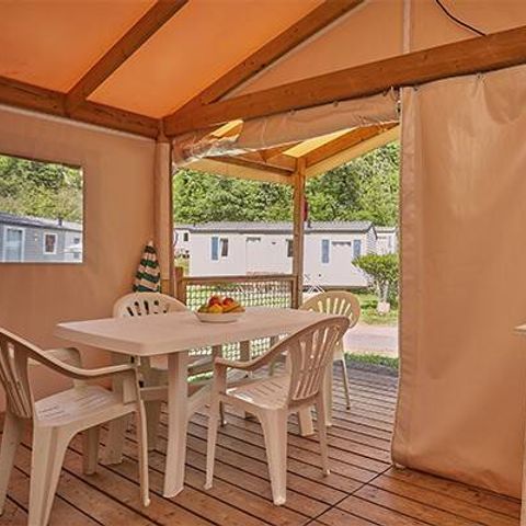 CANVAS AND WOOD TENT 4 people - Super Lodge Tent | Comfort | 2 Bedrooms | 4 Pers. | No bathroom
