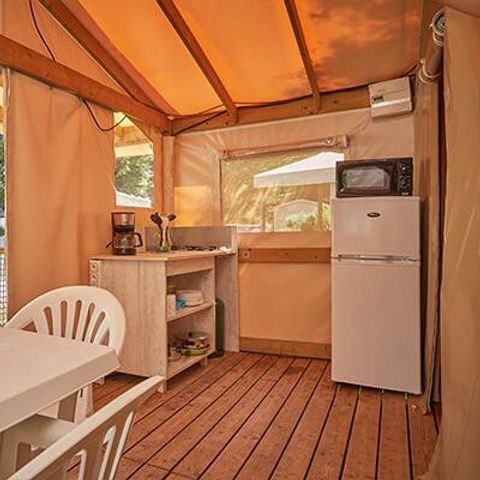 CANVAS AND WOOD TENT 4 people - Super Lodge Tent | Comfort | 2 Bedrooms | 4 Pers. | No bathroom
