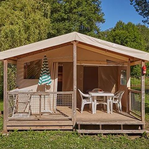 CANVAS AND WOOD TENT 4 people - Super Lodge Tent | Comfort | 2 Bedrooms | 4 Pers. | No bathroom