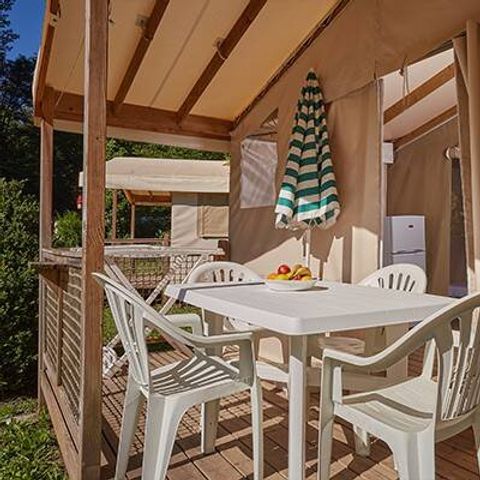 CANVAS AND WOOD TENT 4 people - Super Lodge Tent | Comfort | 2 Bedrooms | 4 Pers. | No bathroom