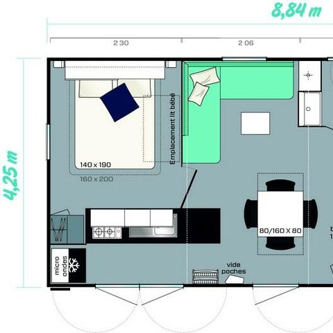 MOBILE HOME 6 people - 4 Rooms 6 Persons+ TV