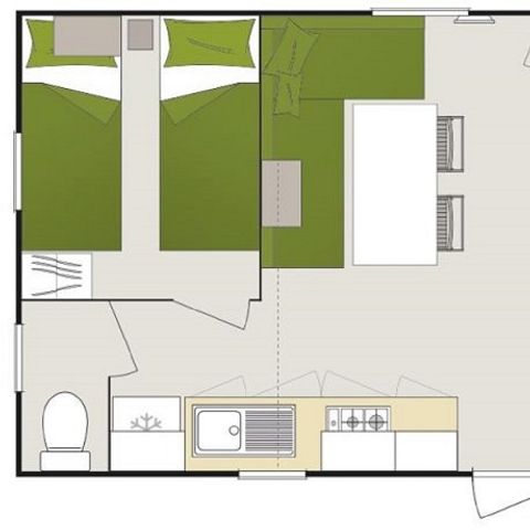 MOBILE HOME 4 people - Comfort 2 bedrooms 26M2