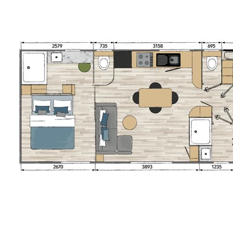 MOBILE HOME 6 people - TULUM, LUXURY - 3 Bedrooms - SATURDAY
