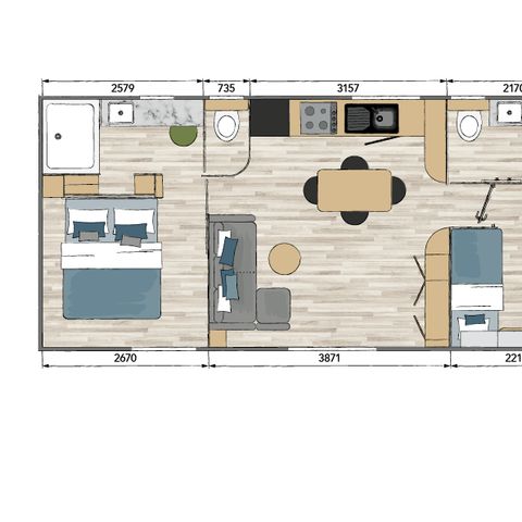 MOBILE HOME 4 people - TULUM, LUXURY - 2 Bedrooms - SUNDAY