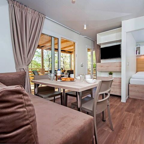 MOBILE HOME 6 people - Mobile-home | Comfort | 2 Bedrooms | 4/6 Pers | Raised terrace | 2 bathrooms | Air conditioning | TV