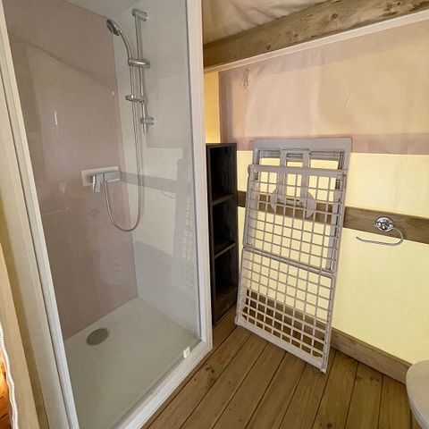 CANVAS AND WOOD TENT 5 people - FreeFlower Standard 30m² Lodge Tent (2 bedrooms) + Terrace, sleeps 5