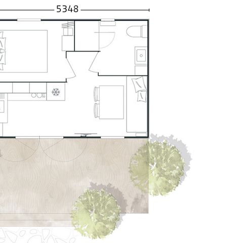 MOBILE HOME 4 people - Comfort mobile home, 20m² (1 bedroom) + terrace, sleeps 2–4
