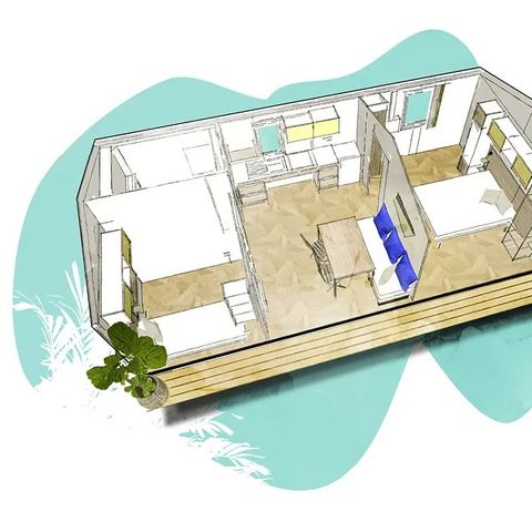 MOBILE HOME 6 people - PMR Premium 31m² (2 bedrooms) + Terrace