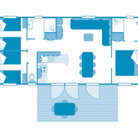 Mobile home 6 persons - Cottage 6p 3ch 2SdB ****