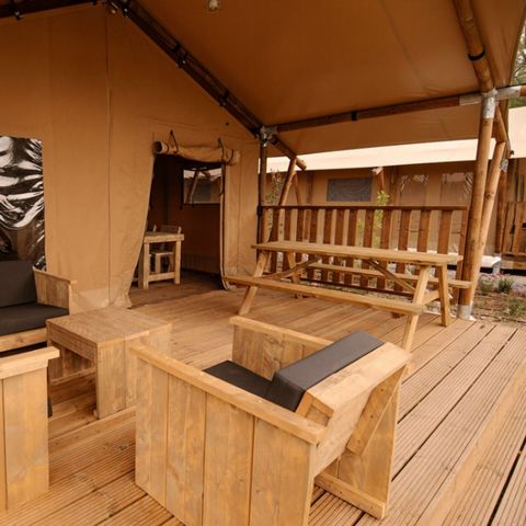 CANVAS AND WOOD TENT 6 people - Riverlodge 49m², 6pl-3ch