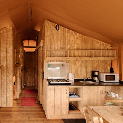 CANVAS AND WOOD TENT 6 people - Riverlodge 49m², 6pl-3ch