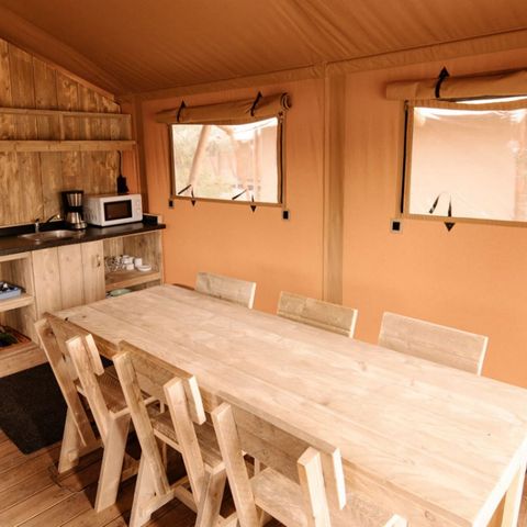 CANVAS AND WOOD TENT 6 people - Riverlodge 49m², 6pl-3ch