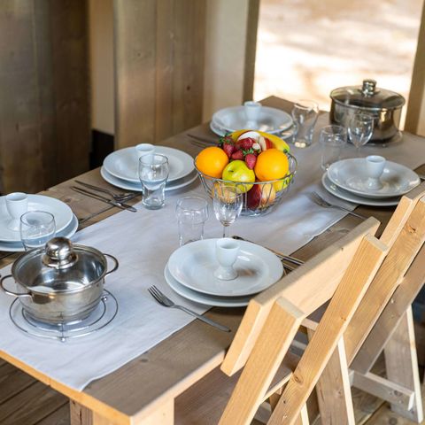 Canvas and wooden tent 5 persons - Safari tent Comfort