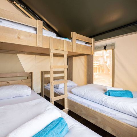 Canvas and wooden tent 5 persons - Safari tent Comfort