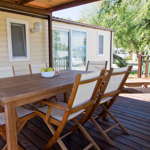 Mobile home 6 persons - Mobile-home | Comfort XL | 3 Bedrooms | 6 Pers | Raised terrace | Air conditioning | TV
