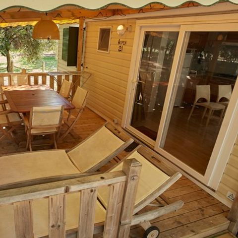 Mobile home 6 persons - | Premium | 3 Bedrooms | 6 Pers | Raised terrace | Air conditioning | TV