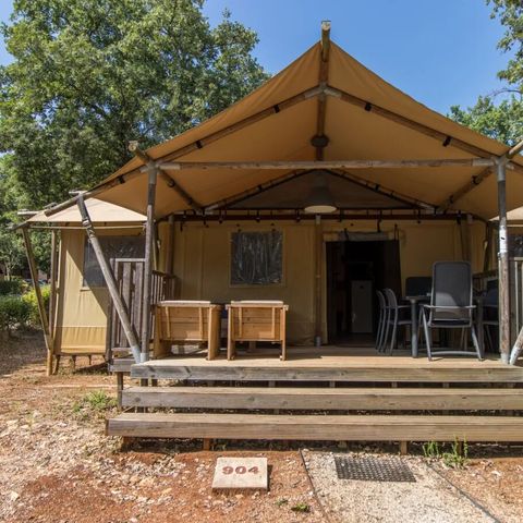 Canvas and wooden tent 6 persons - Lodgetent Premium XL