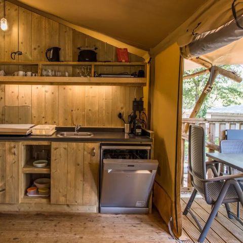 Canvas and wooden tent 6 persons - Lodgetent Premium XL