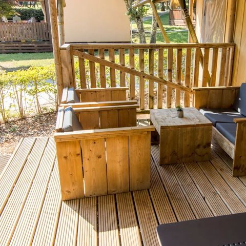 Canvas and wooden tent 6 persons - Lodgetent Premium XL