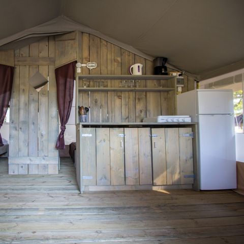 Canvas and wooden tent 5 persons - Safari tent Luxe