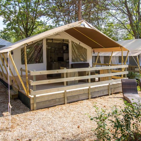 Canvas and wooden tent 5 persons - Safari tent Luxe