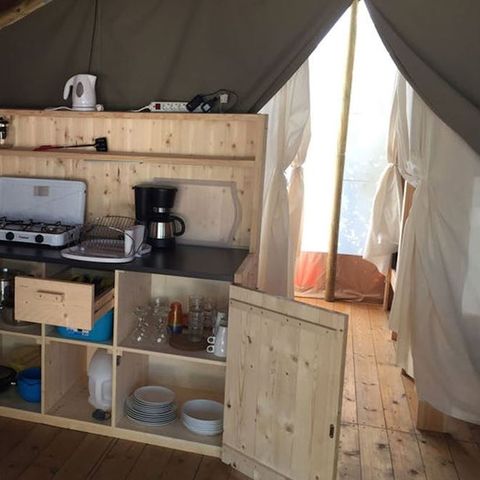 Canvas and wooden tent 5 persons - Safari tent Relax