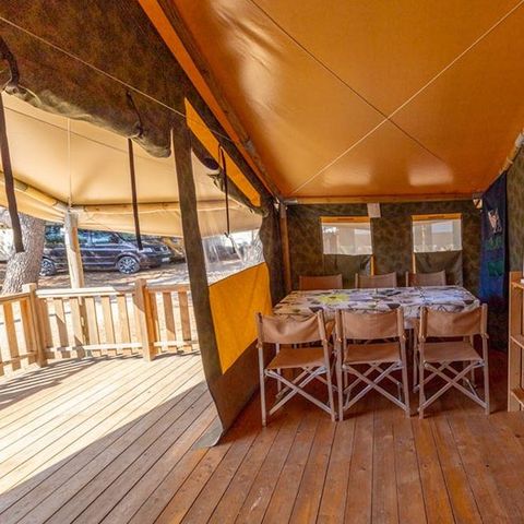 Canvas and wooden tent 5 persons - Safari tent Relax