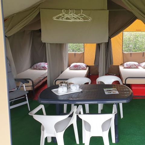 Canvas and wooden tent 5 persons - Safari tent Harmony