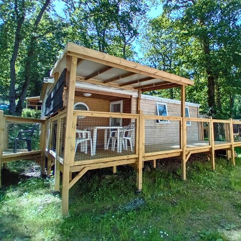 MOBILE HOME 4 people - Standard Wood 24m² 2 bedrooms + semi-covered terrace 18m² + TV